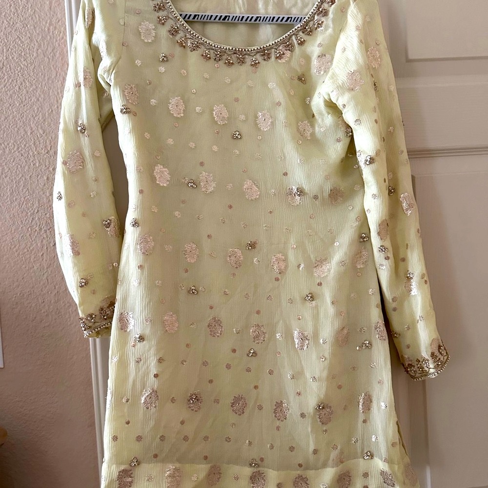 Sharara. Beautiful. Light lime green